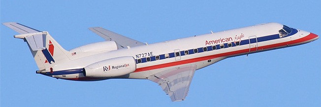 American Eagle airplane flying