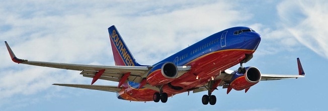 southwest airplane flying